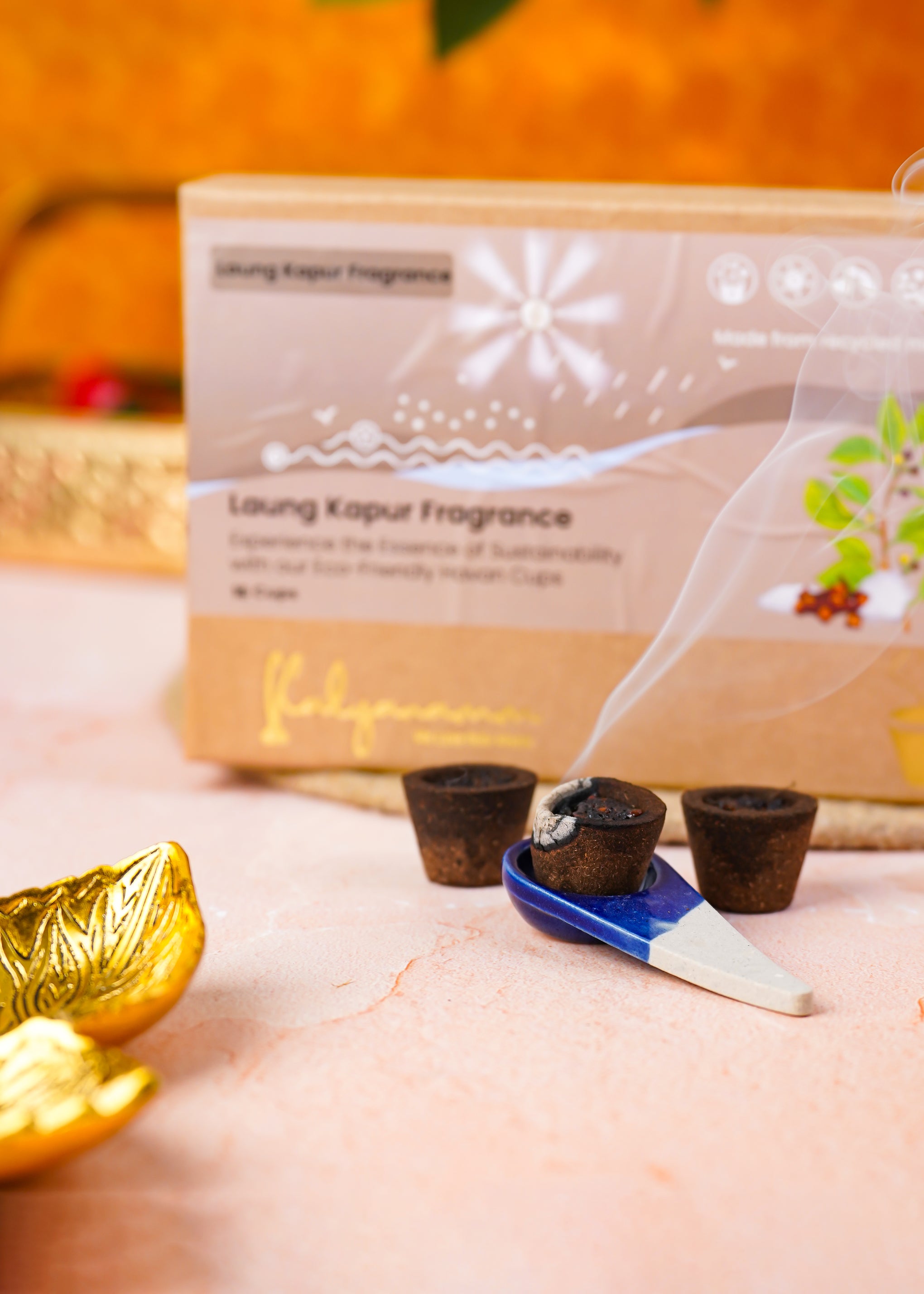 Kalyanamm Organic Havan Cups Laung Kapur Fragrance: 16 Cups (Copy)