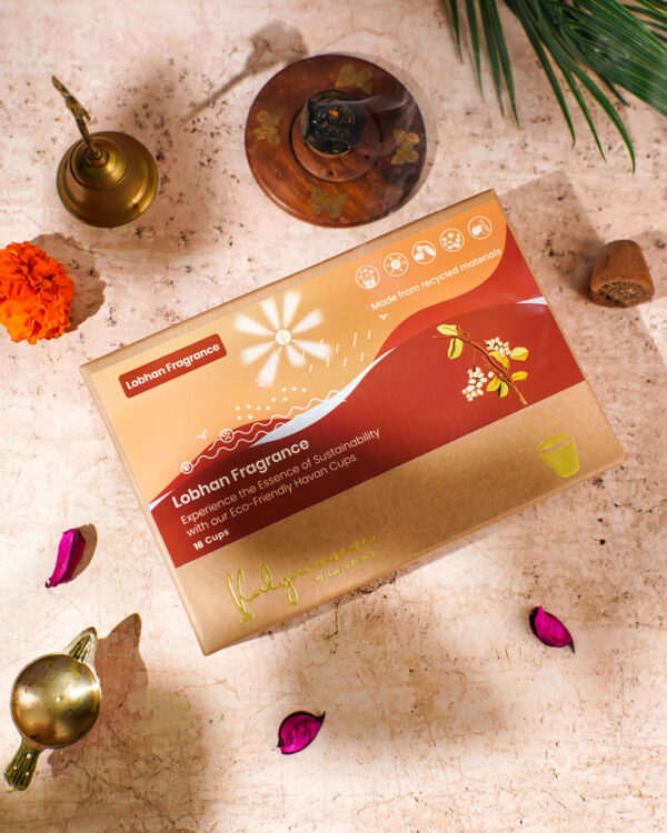 Kalyanamm Organic Havan Cups Loban Fragrance: 16 Cups - Image 3